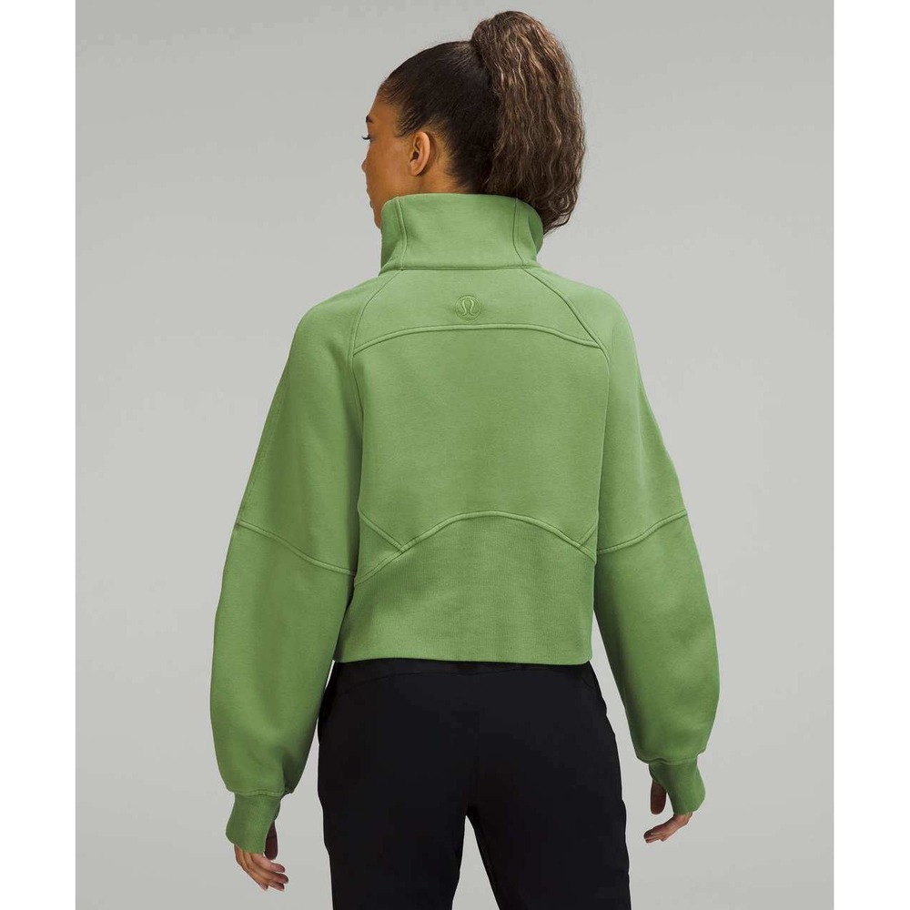 Lululemon Scuba Oversized Funnel Neck Half Zip Green Foliage Sweatshirt/S - Picture 2 of 11